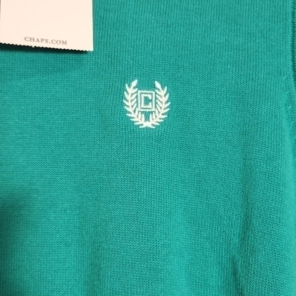 NWT Men’s Chaps Sweater Vest Size L‎ Teal 